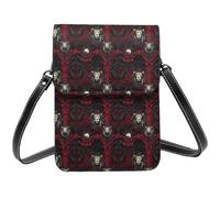 Gothic Crow Lion - Bolso cruzado pequeño para mujer, bolso cruzado de piel para teléfono celular