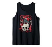 Gothic Crow Skull Pentagram Halloween Camiseta sin Mangas