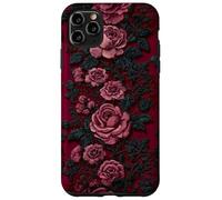 Gothic Dark Floral Black Lace Valentine Carcasa para iPhone 11 Pro MAX
