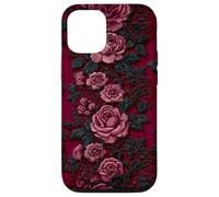 Gothic Dark Floral Black Lace Valentine Carcasa para iPhone 12/12 Pro