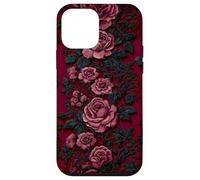 Gothic Dark Floral Black Lace Valentine Carcasa para iPhone 12 Mini