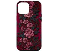 Gothic Dark Floral Black Lace Valentine Carcasa para iPhone 12 Pro MAX