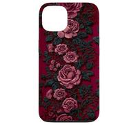 Gothic Dark Floral Black Lace Valentine Carcasa para iPhone 13