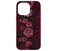 Gothic Dark Floral Black Lace Valentine Carcasa para iPhone 14 Pro MAX