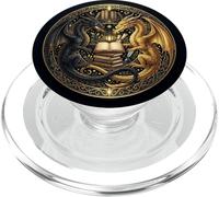 Gothic Dragon Wings Book Lover Librarian Fantasy Bookish PopSockets PopGrip para MagSafe
