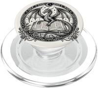 Gothic Dragon Wings Book Lover Librarian Fantasy Bookish PopSockets PopGrip para MagSafe