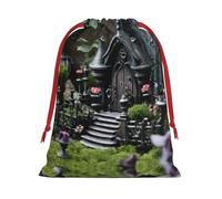 Gothic Fairy Garden01 - Bolsas de Navidad con cordón para fiestas, reutilizables, para caramelos, bodas, San Valentín