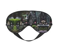 Gothic Fairy Garden01 - Máscara de ojos opaca suave de doble cara para dormir de noche, para viajes