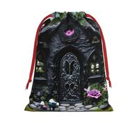 Gothic Fairy Garden02 - Bolsas de Navidad con cordón para recuerdos de fiesta, reutilizables, bolsas de caramelos, bodas, San Valentín