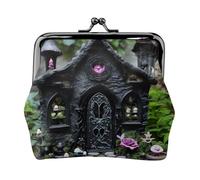 Gothic Fairy Garden02 - Monedero para mujer, monedero pequeño con cierre de beso, para monedas, tarjetas, objetos pequeños