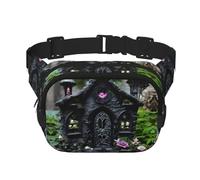 Gothic Fairy Garden02 - Riñonera estampada para mujeres y hombres, con correa ajustable para viajes, senderismo, ciclismo