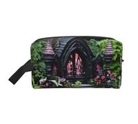 Gothic Fairy Garden03 - Neceser de viaje con impresión, bolsa de maquillaje, bolsa de cosméticos, bolsa colgante para mujeres y hombres, gimnasio diario