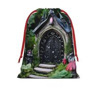 Gothic Fairy Garden04 - Bolsas de Navidad con cordón para fiestas, reutilizables, para caramelos, bodas, San Valentín