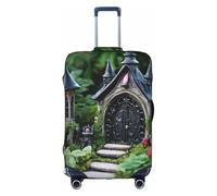 Gothic Fairy Garden04 - Funda elástica para equipaje, lavable, elástica, antiarañazos, funda de viaje, Blanco, S