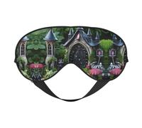 Gothic Fairy Garden04 - Máscara de ojos opaca suave de doble cara para dormir de noche, viajes, dormir