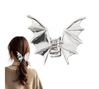 Gothic Fledermaus Haarklammer - Große 3D Fledermausflügel Haarspange Aus Metall - Rutschfester Klauenclip Für Dickes & Dünnes Haar - Gruseliger Haarschmuck Für Halloween, Cosplay & Gothic-Styles