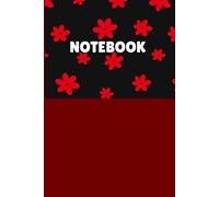 Gothic Floral Notebook - Red and Black Elegance for Everyday Writing: Lined Journal with Red Floral Pattern and Bold Contrast Design - Ideal for Teen Girls, Women, and Creative Writers