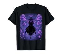 Gothic Forest Spirit Mushroom Crystal Purple Aesthetic Camiseta