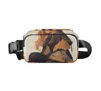 Gothic Fox Anime Girl - Riñonera de moda para hombres y mujeres, resistente al agua, con correa ajustable para viajes, vacaciones, correr