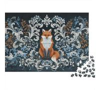 Gothic Fox Wall Art Puzzle Imposible,desafío para Adultos Juego Educativo 1000 Piezas Obra De Arte De Juego De para Adultos Y Niños Mayores De 12 Años 70x50cm/1000pcs
