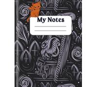 Gothic Gargoyle Halloween Lined Notebook: 50 Lined Pages with Spooky Gargoyle Design - Perfect for Journaling or Gifting. 8.5x11 with Cat Art