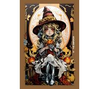 Gothic Girls - The Emperor Tarot Card Notebook (Color Cover Edition): Halloween Witches - Spooky Adorable Chibi Creepy Doll, A5 Ruled Lined Notebook