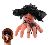 Gothic Hair Clips - Spooky Realistic Severed Hand Hairpin | Novelty Spider Bow Hair Clips For Women Everyday Salon Home Travel Grooming Use | Cosplay Halloween Festival Birthday Party Accessories