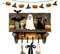 Gothic Halloween Key Holder, Wall Hook Rack For Entryway Decor