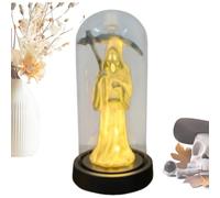 Gothic Halloween Lamp | Ghost In Cloche LED Tabletop Spooky Decorations | T