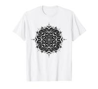 Gothic Halloween Mandala Spider Web Camiseta gráfica económica, Hombre, Blanco, L