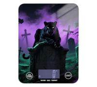 Gothic Leopard Cross Mystical - Báscula de cocina pequeña fácil de limpiar de 11 libras/1 onzas, 5 kg/5 g, báscula de cocina en gramos y onzas con 4 unidades para cocinar a dieta (pilas no incluidas)