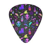 Gothic Magic Witch Witchy Guitar Picks Set de regalo completo para guitarrista Celluloid Medium 12 Pack en caja Regalo para guitarristas Hombres y mujeres