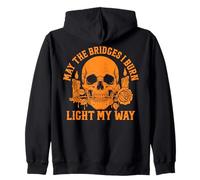 Gothic May The Bridges I Burn Light My Way - Gráfico de Calavera Sudadera con Capucha