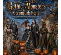 Gothic Monsters in Steampunk Style: An Adult Grayscale Coloring Journey through Ornate Victorian Fashion, Clockwork Accessories, and Legendary ... A Halloween Coloring Book Series for Adults)