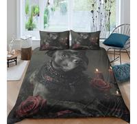 gothic pet photography Funda Edredon 3 Piezas Compuesto Impresión 3D Cierre de gothic pet photography Funda de Edredón Funda de Almohada a Juego Lavables Transpirable for niña Super king（260x220cm）