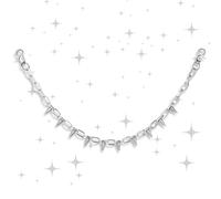 Gothic Punk Hosenkette Nieten,Emo Hosen Kette,Silberfarbenen Widerhaken Hosenkette,Hip Hop Accessoires für Damen und Herren Halloween Schmuck Gothic Accessoires