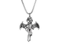 Gothic Punk Sexy Devil Girl Bat Collar colgante para hombres y mujeres Hip Hop Joyería de Cosplay de Halloween de moda