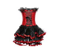 Gothic Retro Vintage Tapestry Steampunk Corset with Chain & Belt Halloween Costume Top