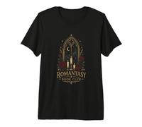 Gothic Romantasy Reader Moonlit Castle Roses Mood Camiseta Premium