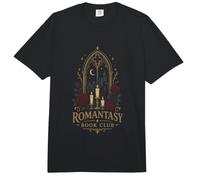 Gothic Romantasy Reader Moonlit Castle Roses Mood Comfort Colors Adult Heavyweight T-Shirt