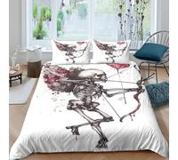 gothic romantic style Funda de Edredón Microfibra 3 Piezas Impresión 3D Cierre de gothic romántico estilo Funda Edredon Fundas de Almohada Antibacteriana Lavables for familia King（220x240cm）