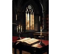 Gothic Scholar Notebook: Candlelit Cathedral Window, 120 Lined Pages, 6x9 in: A Medieval-Inspired Journal for Writing, Study, and Reflection