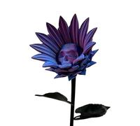 Gothic Skull Bloom Decoration - 5.91x1.97x1.97 Inches Halloween Skulls Sunflower for Horror Atmosphere, Creepy Accent with Display Function, Halloween Flower for Pathway Room Lawn Porch Mantel