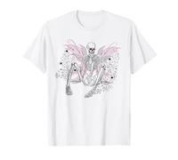 Gothic Skull Fairy Skeleton Graphic Y2K Aesthetic Fairycore Camiseta