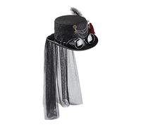 Gothic Steampunk Hat - Unisex Costume Top Hat, Victorian Style Masquerade Carnival Headwear for Halloween, Cosplay, Festivals & Parties, Elegant Movie Prop Accessory for Men & Women Costume Events