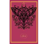 Gothic Style Moth Pink and Gold Notebook:: Blank Lined Journal (emo & edgy style themed notebooks for everyone, blank lined, 120 pages)