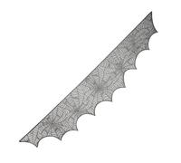 Gothic Table Runner, Décoration En Dentelle Noire, Pièce Maîtresse Des Tables D'Halloween, Écharpe Au Manteau De Cheminée Pour Restaurant, Bar, Dîners, Décor De Festival, Mariage Gothique, 17,72x72.05