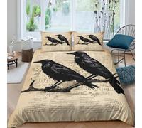 Gothic Vintage Art Funda de Edredón Microfibra 3 Piezas Impresión 3D Cierre de Gothic Vintage Arte Funda Edredon Fundas de Almohada Antialérgica Antibacteriana for niños y niñas Double（200x200cm）