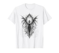 Gothic Winged Dark Fairy Sketch Aesthetic Alt Grunge Camiseta