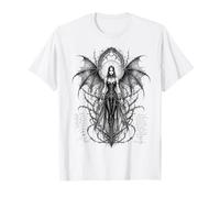 Gothic Winged Dark Fairy Sketch Aesthetic Alt Grunge Camiseta